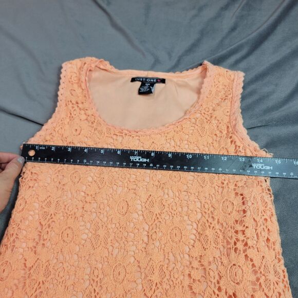 Just-One Crochet Lace Dress With Tassel Hem Size Small Boho Festival Fully Lined - Picture 4 of 11